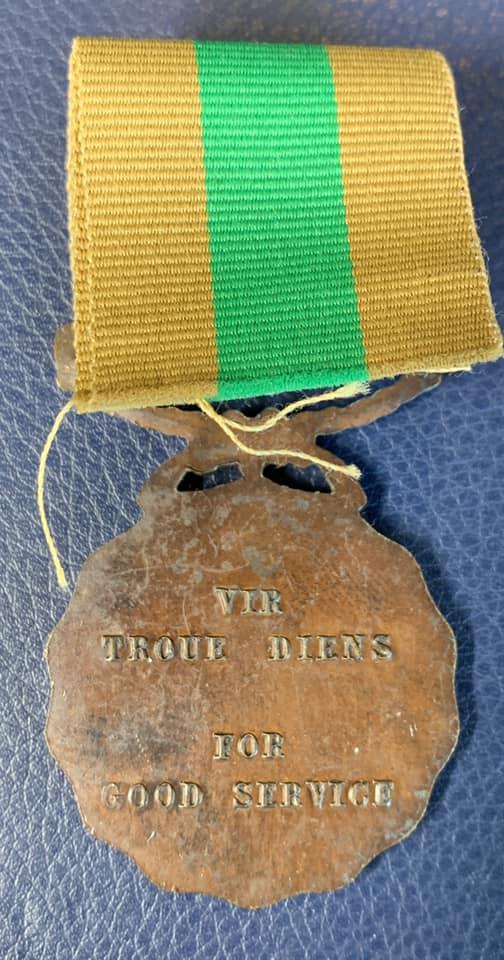 South African Defence Force good service medal 1975