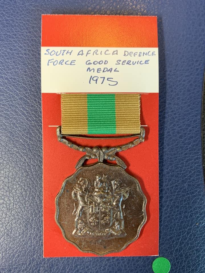 South African Defence Force good service medal 1975