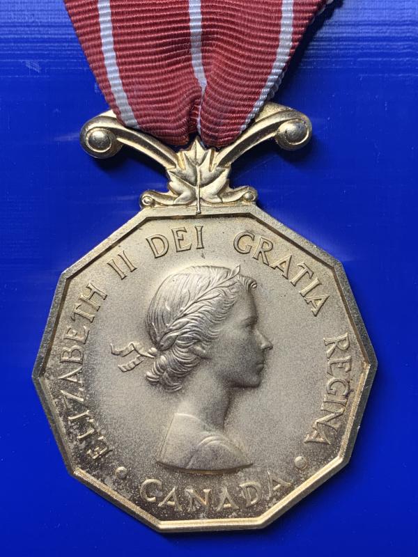 Canadian Forces' Decoration - Young Queen Elizabeth Master Warrant Officer J. L. Robichaud