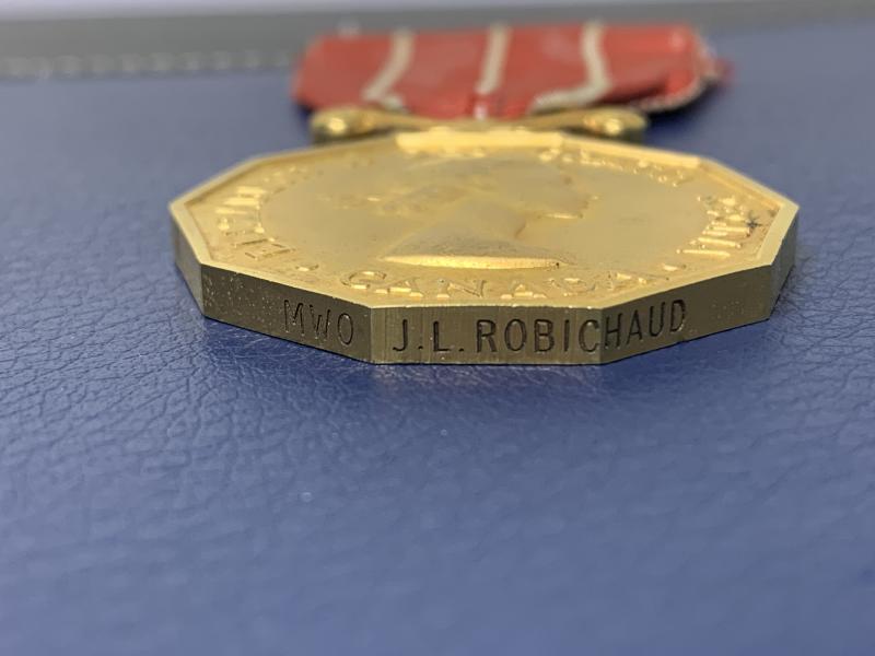 Canadian Forces' Decoration - Young Queen Elizabeth Master Warrant Officer J. L. Robichaud